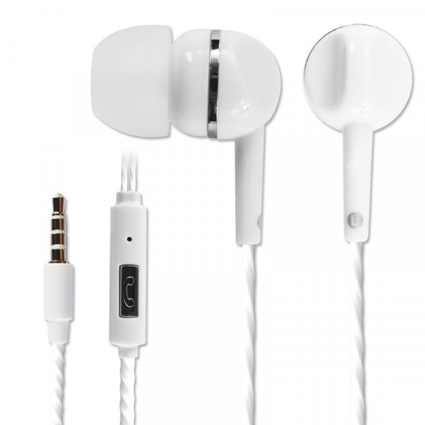 Wholesale KIK 222 Stereo Earphone Headset with Mic (222 White)